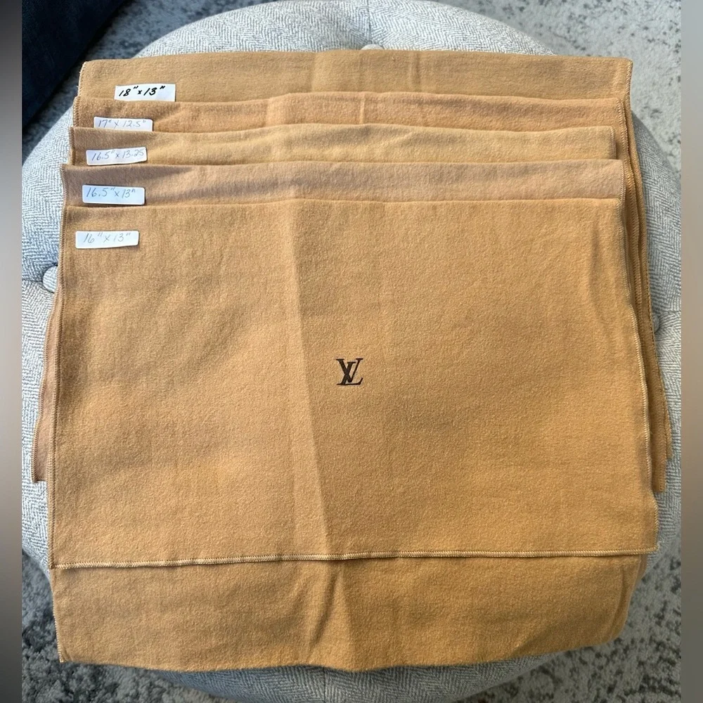 Reseller Bundle  Authentic Louis Vuitton Flap Dust Bags – Lot of 10 – Medium Siz
